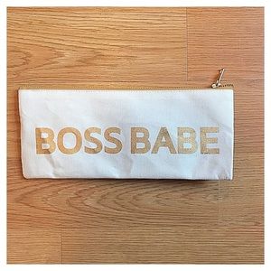 NWOT “Boss Babe” Cosmetic/Accessories Case